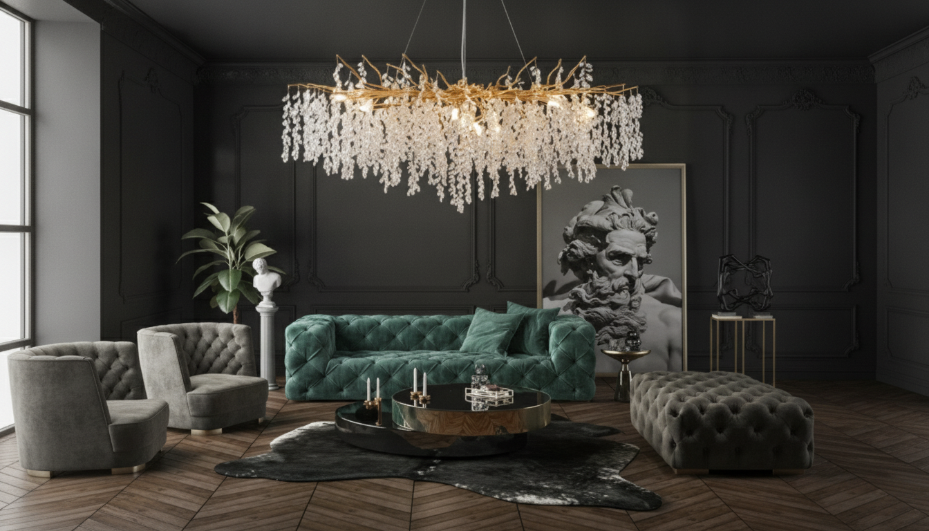 Gold Crystal Branch Chandelier: Modern Sizing & Styling