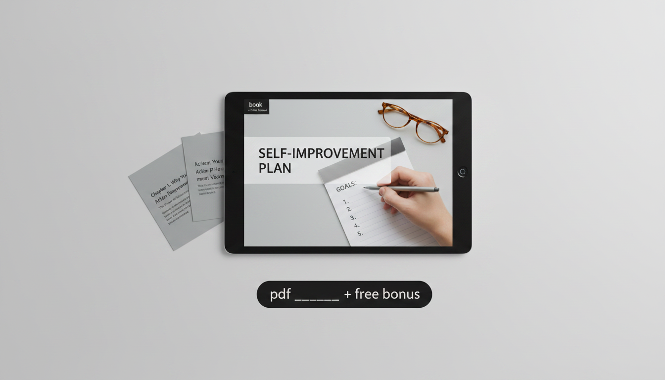 Printable Self-Improvement Plan: Goals, Actions, Reviews