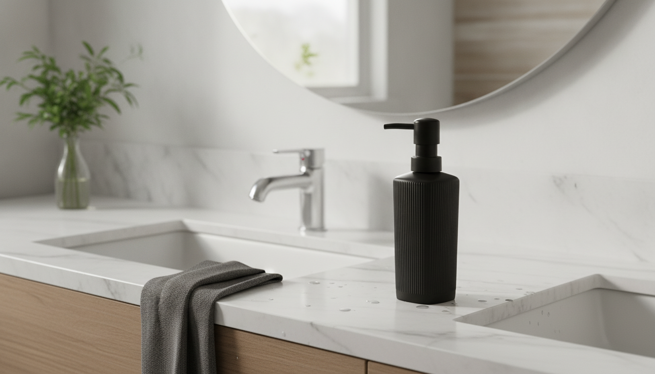 380ML Elegant Ceramic Soap & Lotion Dispenser for Sinks