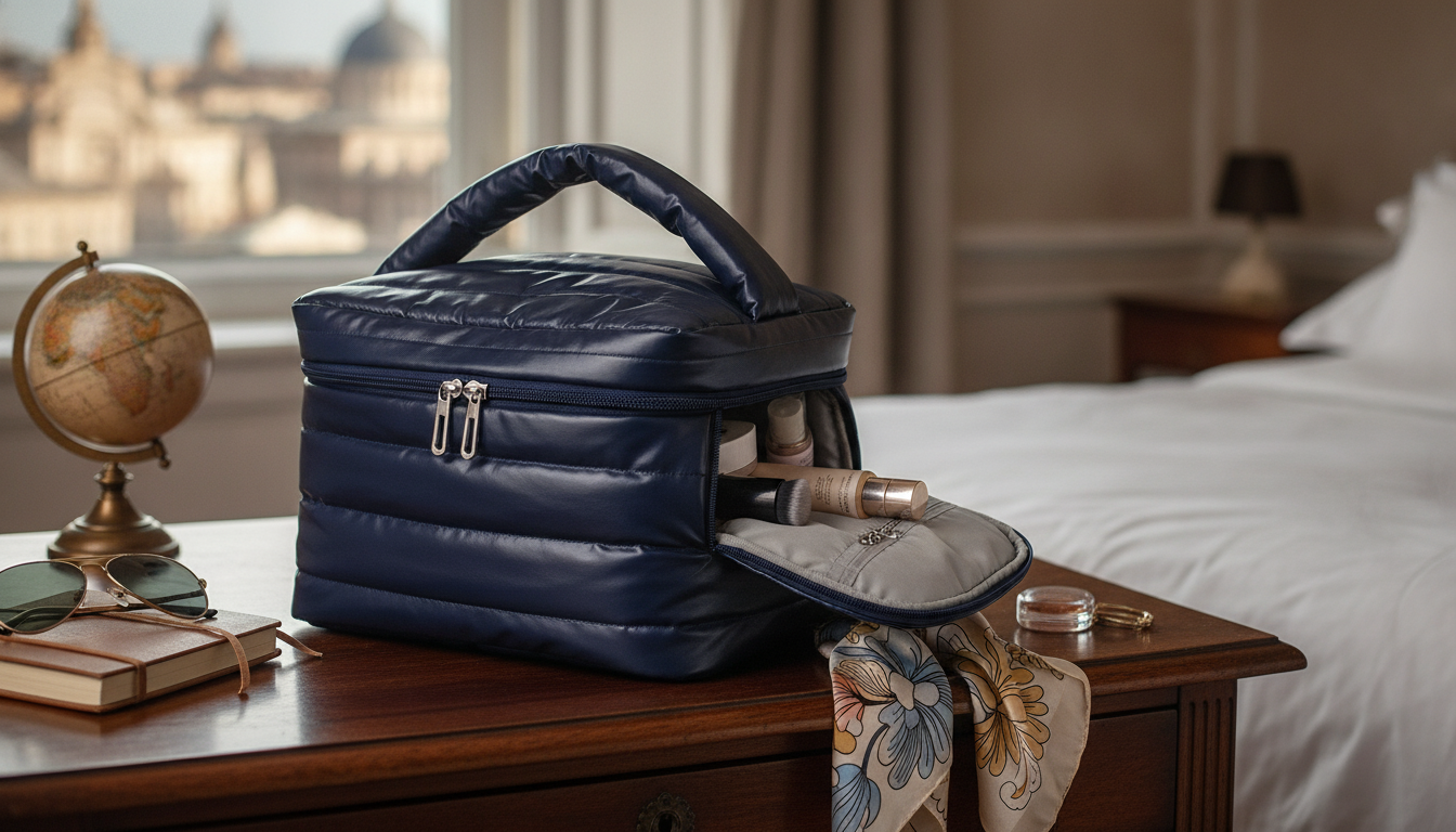 Luxury Waterproof Makeup Bag for Travel: Large & Elegant